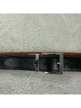 Patrick Gibbons Men’s Size 40 Black Genuine Italian Carlfskin Leather Belt
